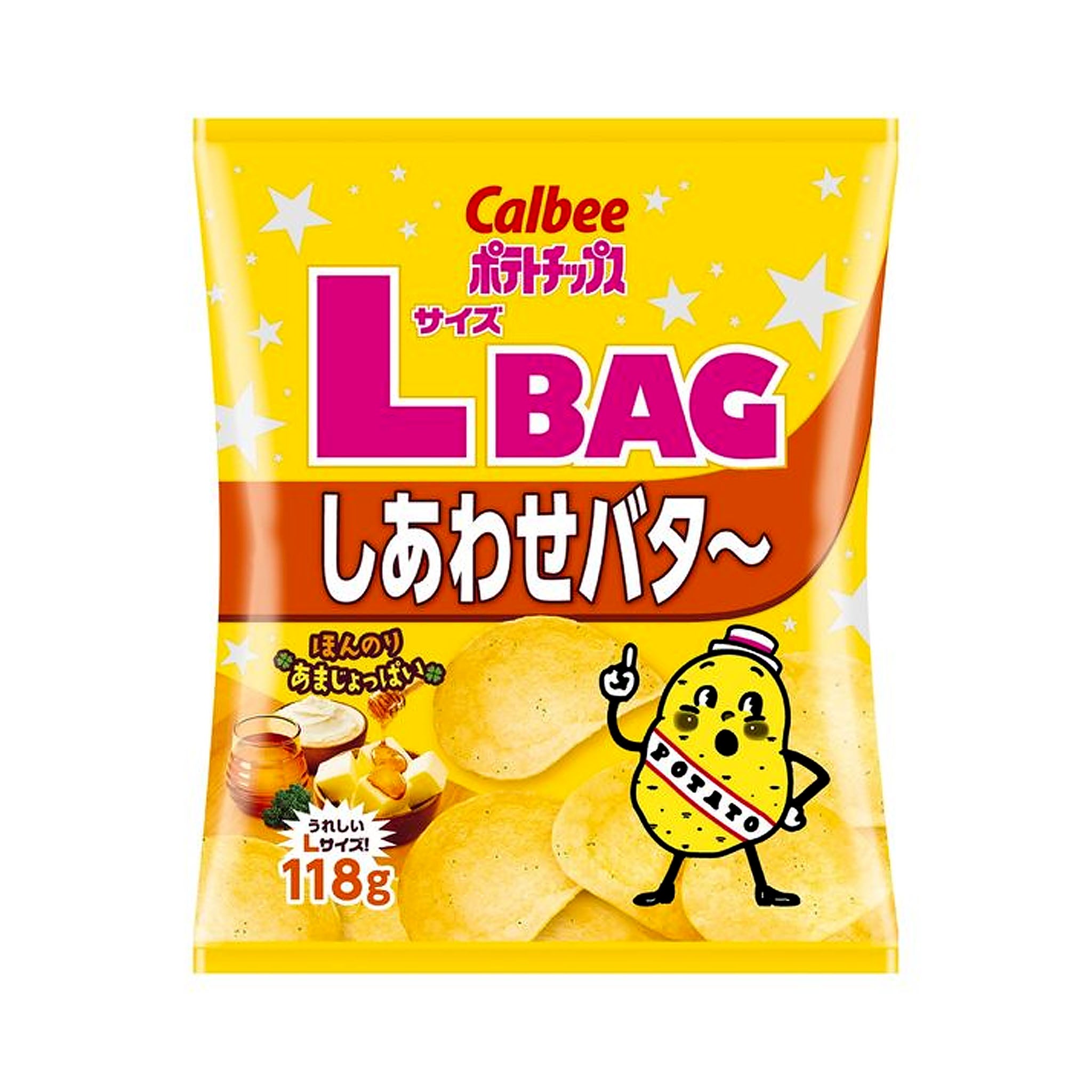 Calbee Potato Chips Large Bag - Shiawase Butter